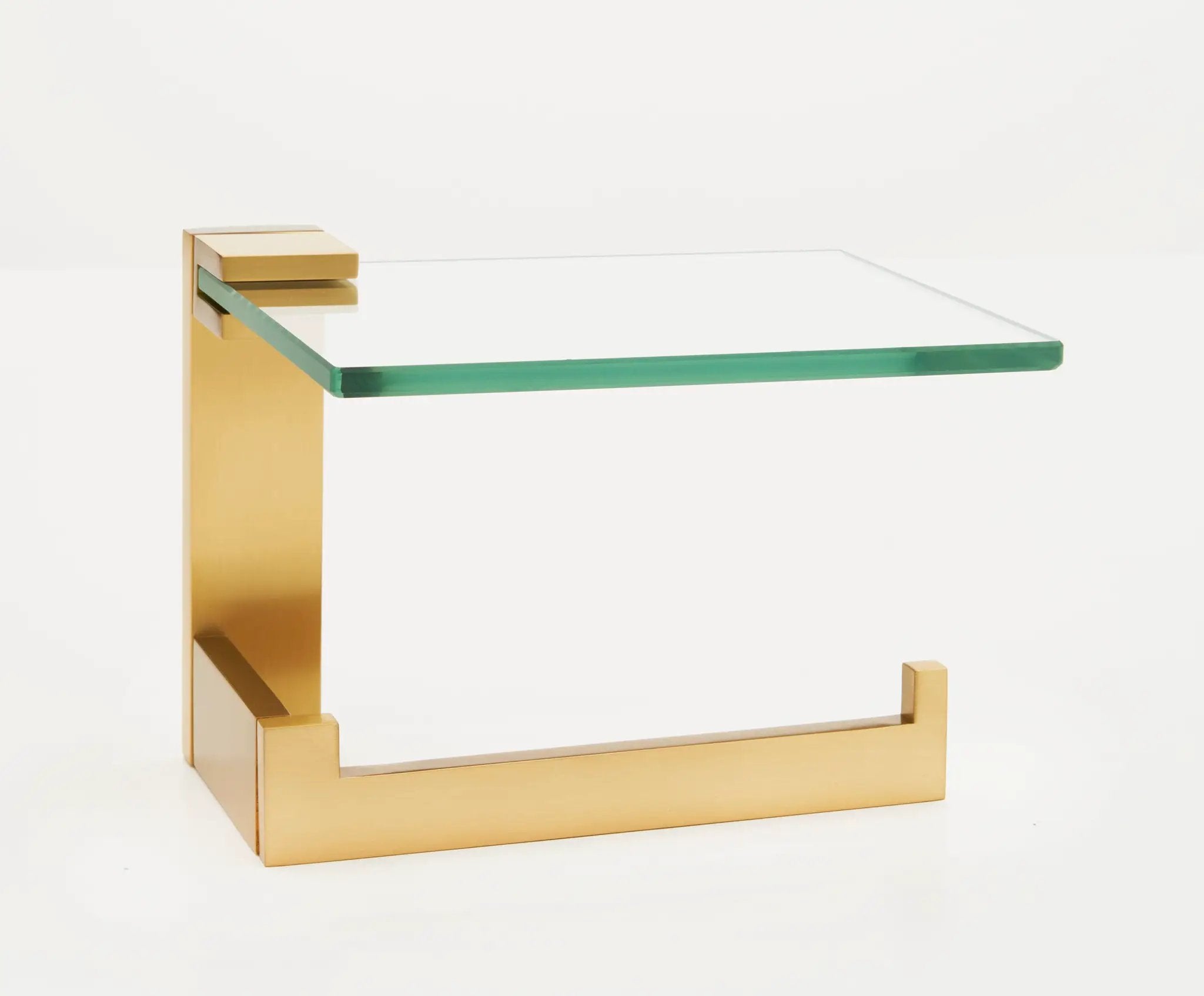 Alno Linear Right Hand Single Post Tissue Holder w/ Glass Shelf by Alno