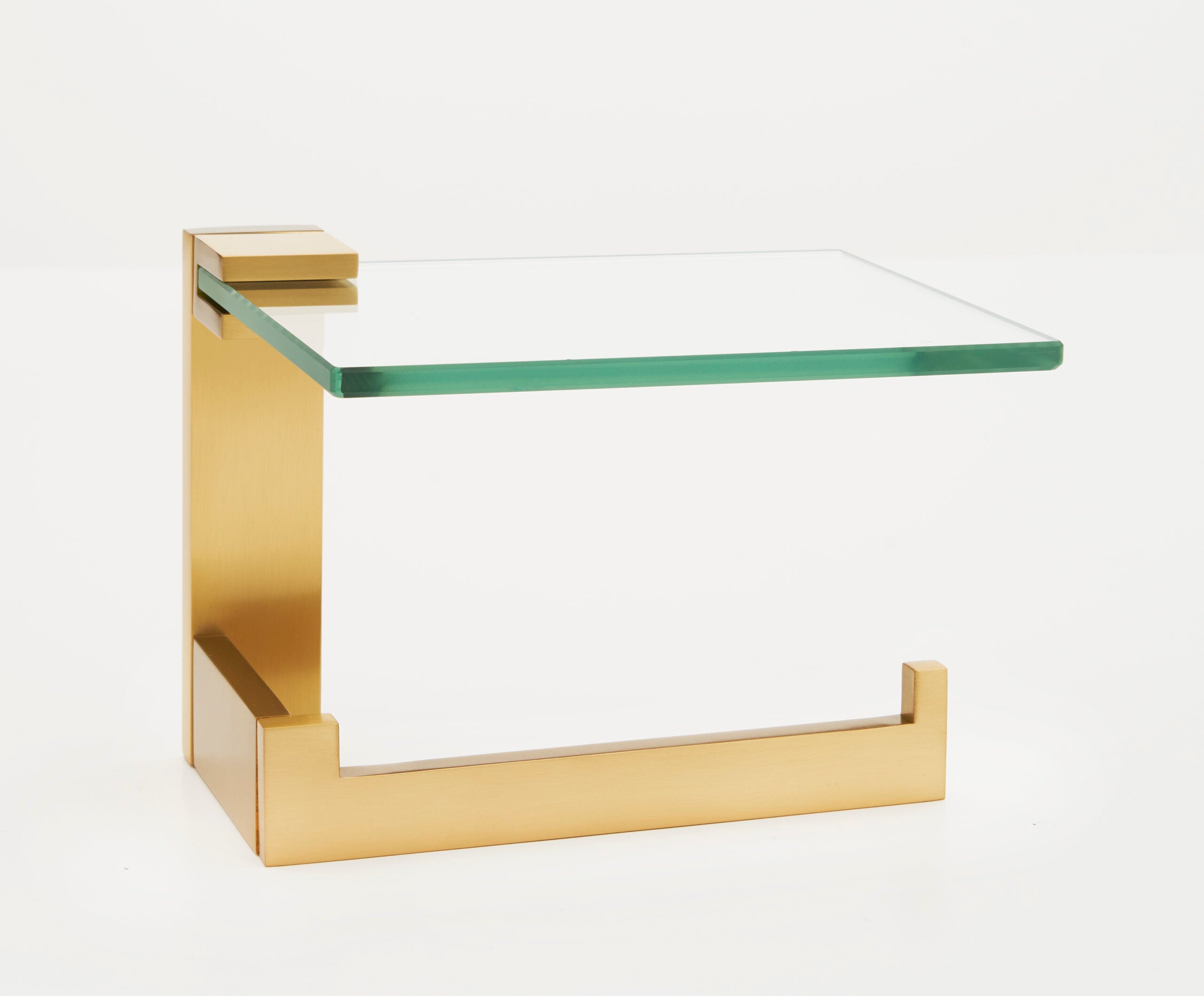Alno Linear Right Hand Single Post Tissue Holder w/ Glass Shelf