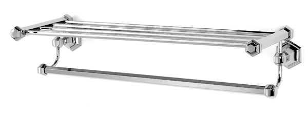polished chrome towel rack