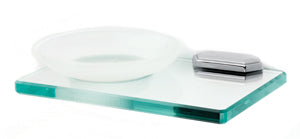 polished chrome soap dish