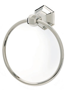 polished chrome towel ring