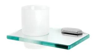 polished chrome tumbler holder