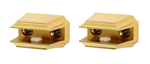 Alno Geometric Bath Glass Shelf Brackets Only