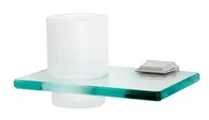 polished chrome tumbler holder