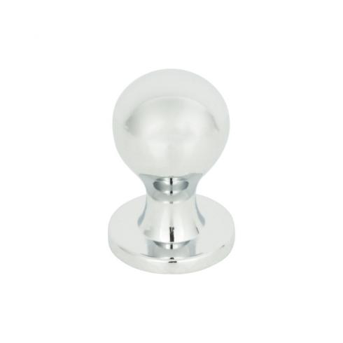 polished chrome knob
