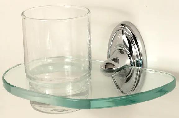 polished chrome tumbler holder