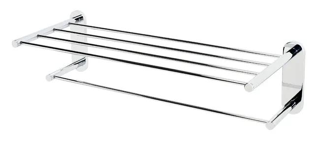 polished chrome towel rack