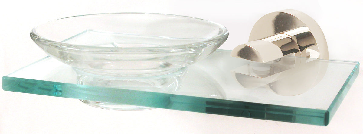 polished chrome soap dish