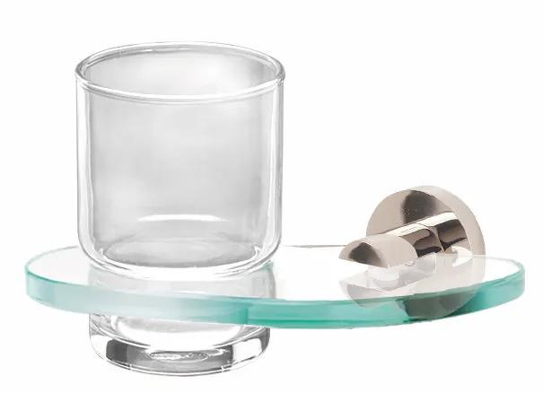 polished chrome tumbler holder