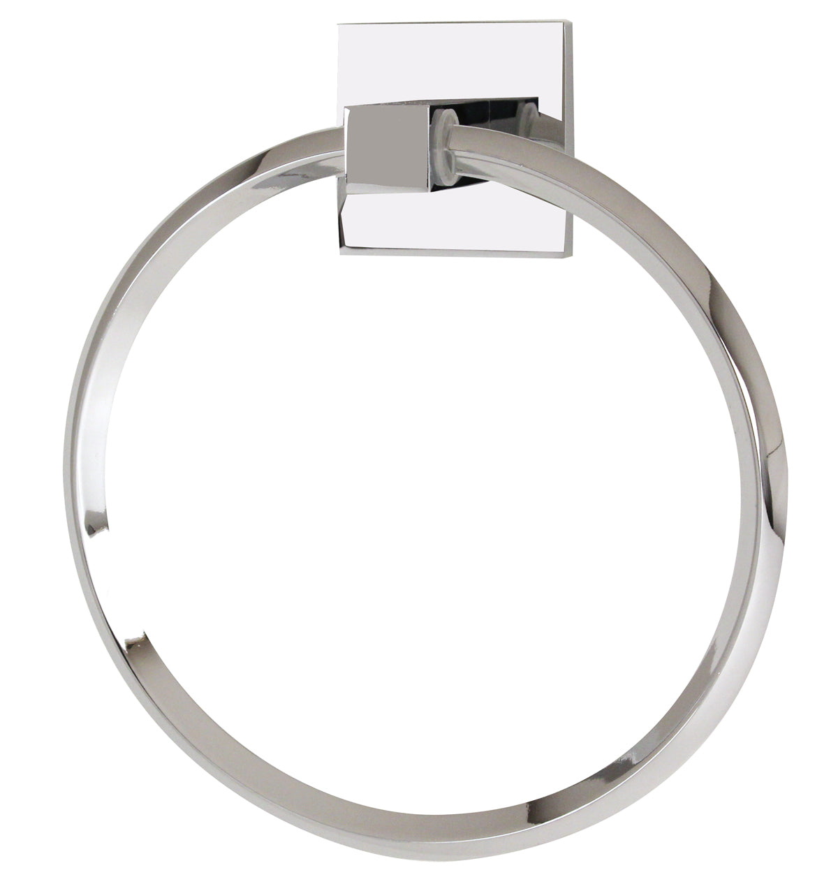polished chrome towel ring