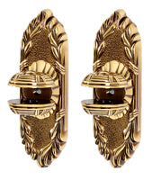 polished antique glass shelf brackets