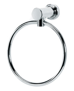 polished chrome towel ring