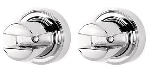 polished chrome glass shelf brackets