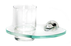polished chrome tumbler holder