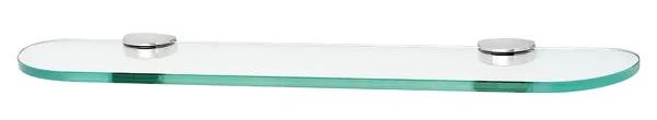 polished chrome glass shelf