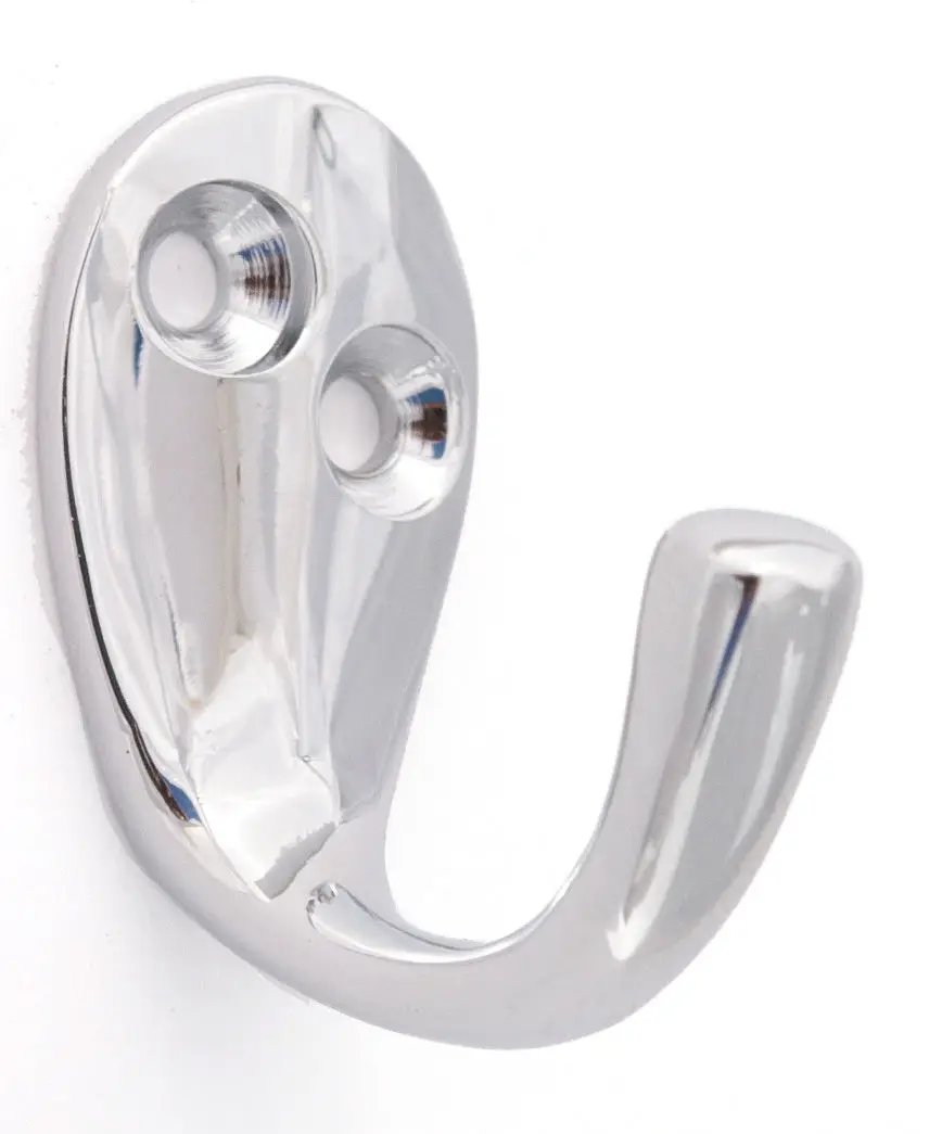 polished chrome robe hook