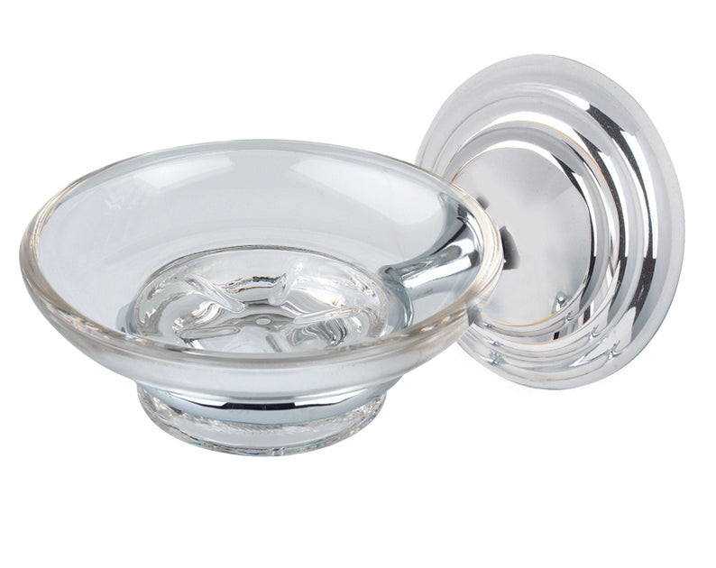polished chrome soap dish