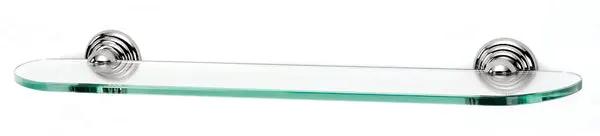 polished chrome glass shelf