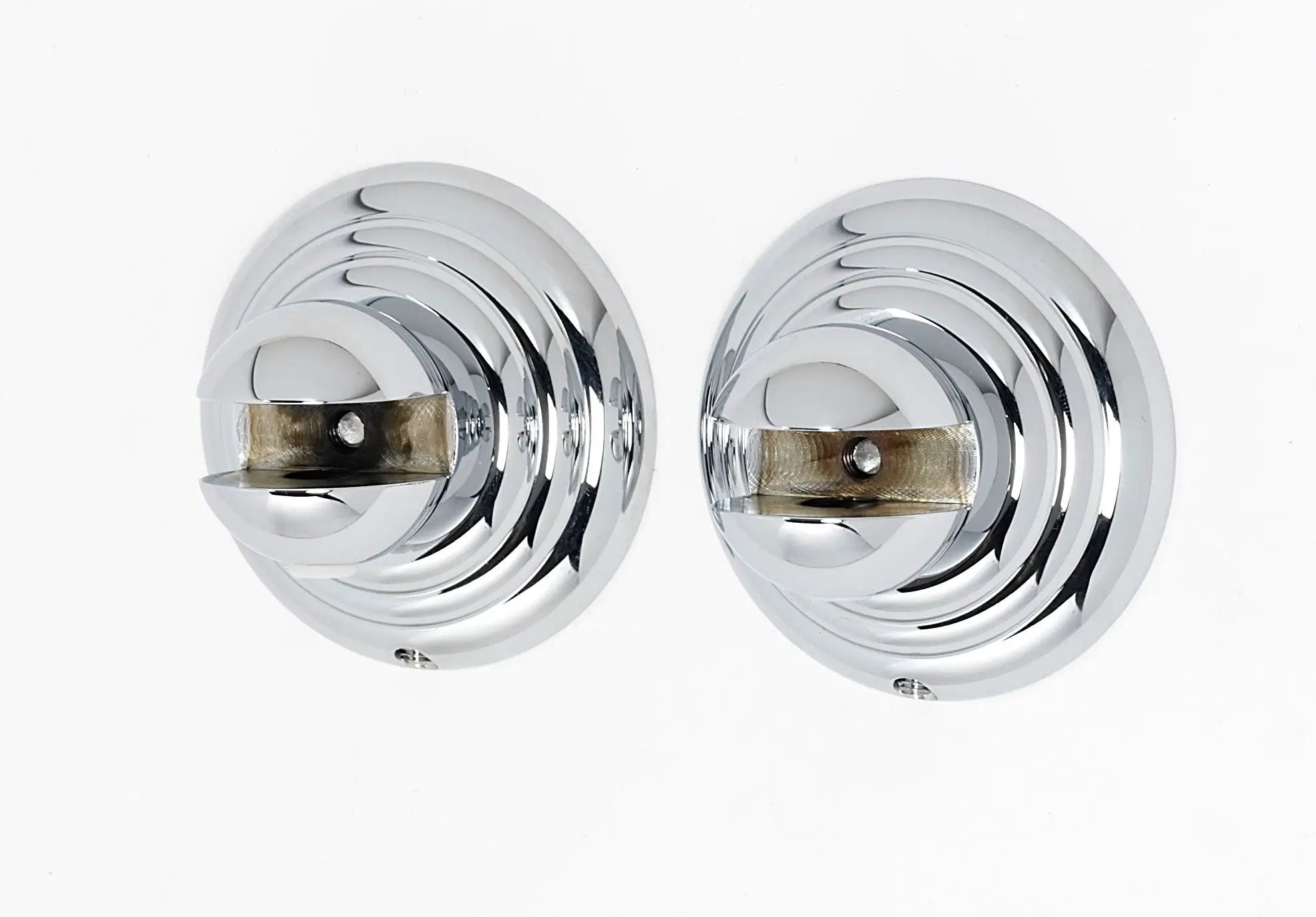 polished chrome glass shelf