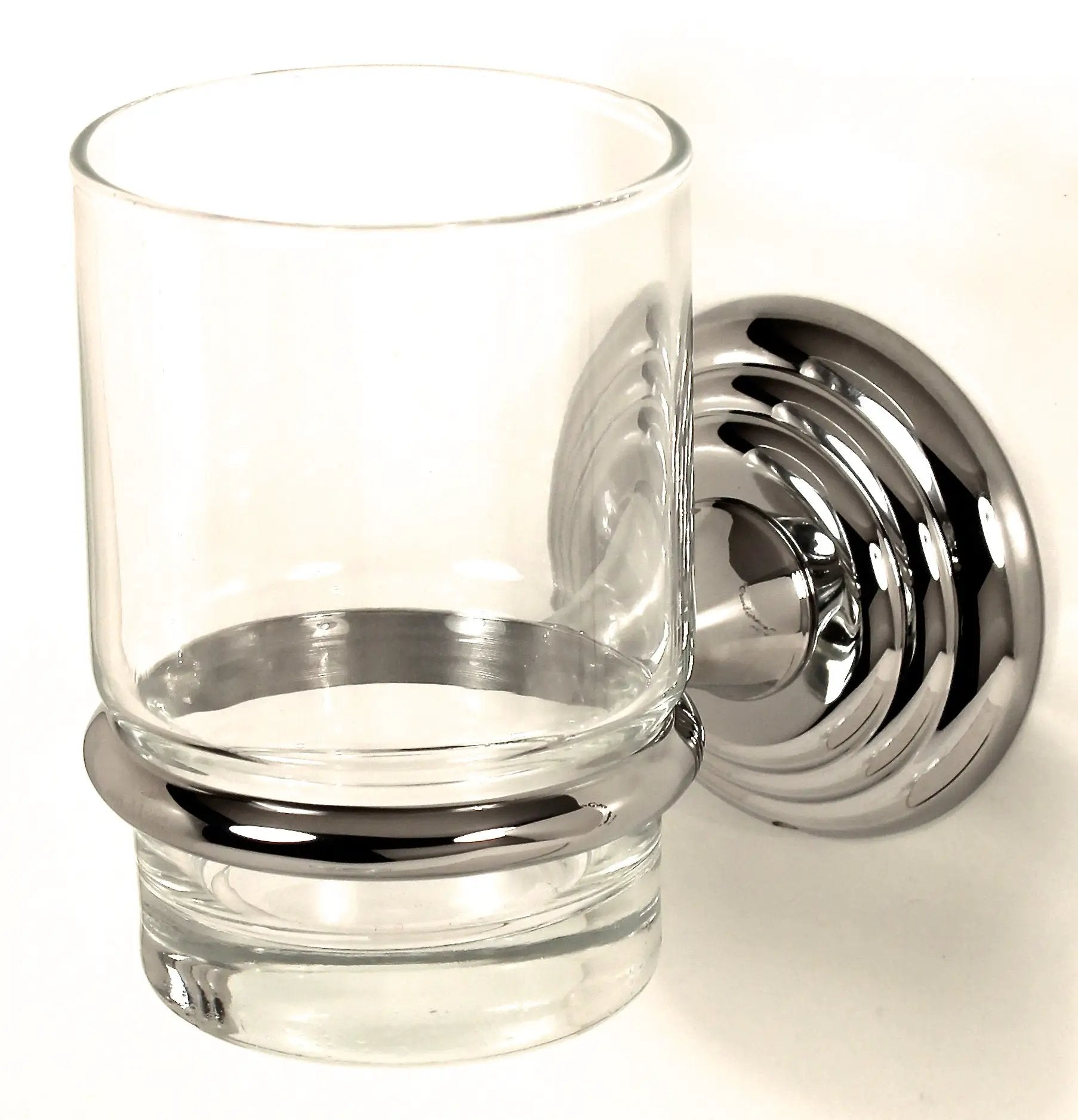 polished chrome tumbler holder
