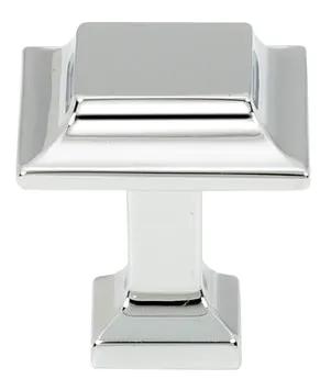 polished chrome knob