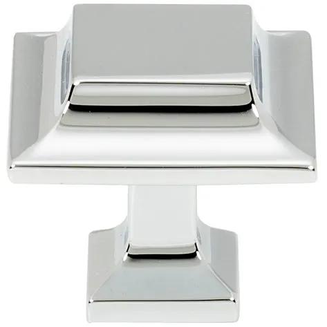 polished chrome knob