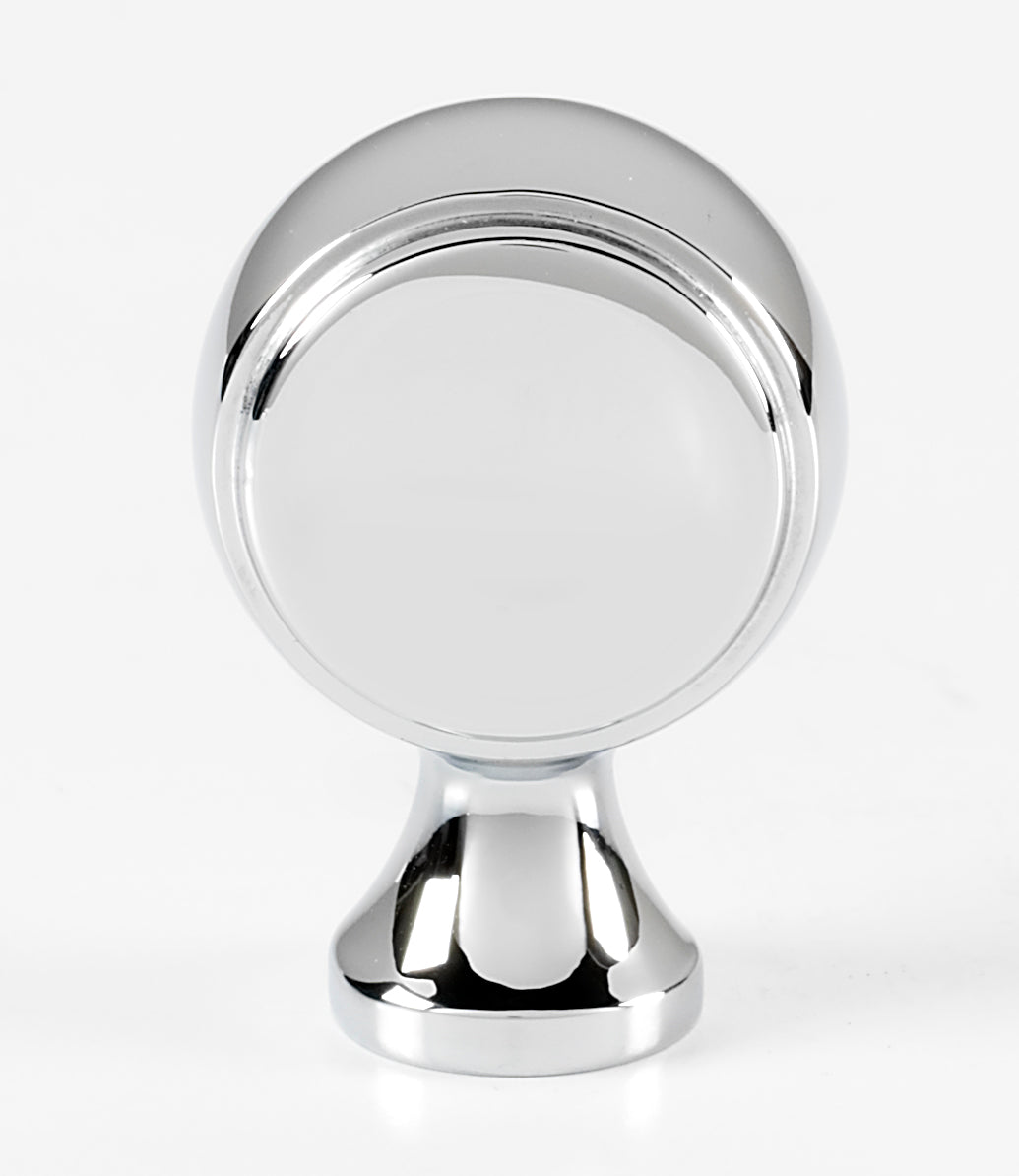 polished chrome knob