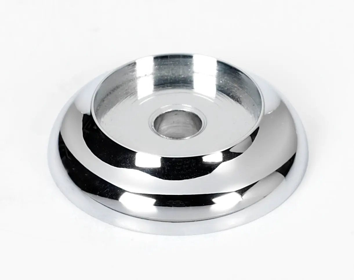 polished chrome rosette