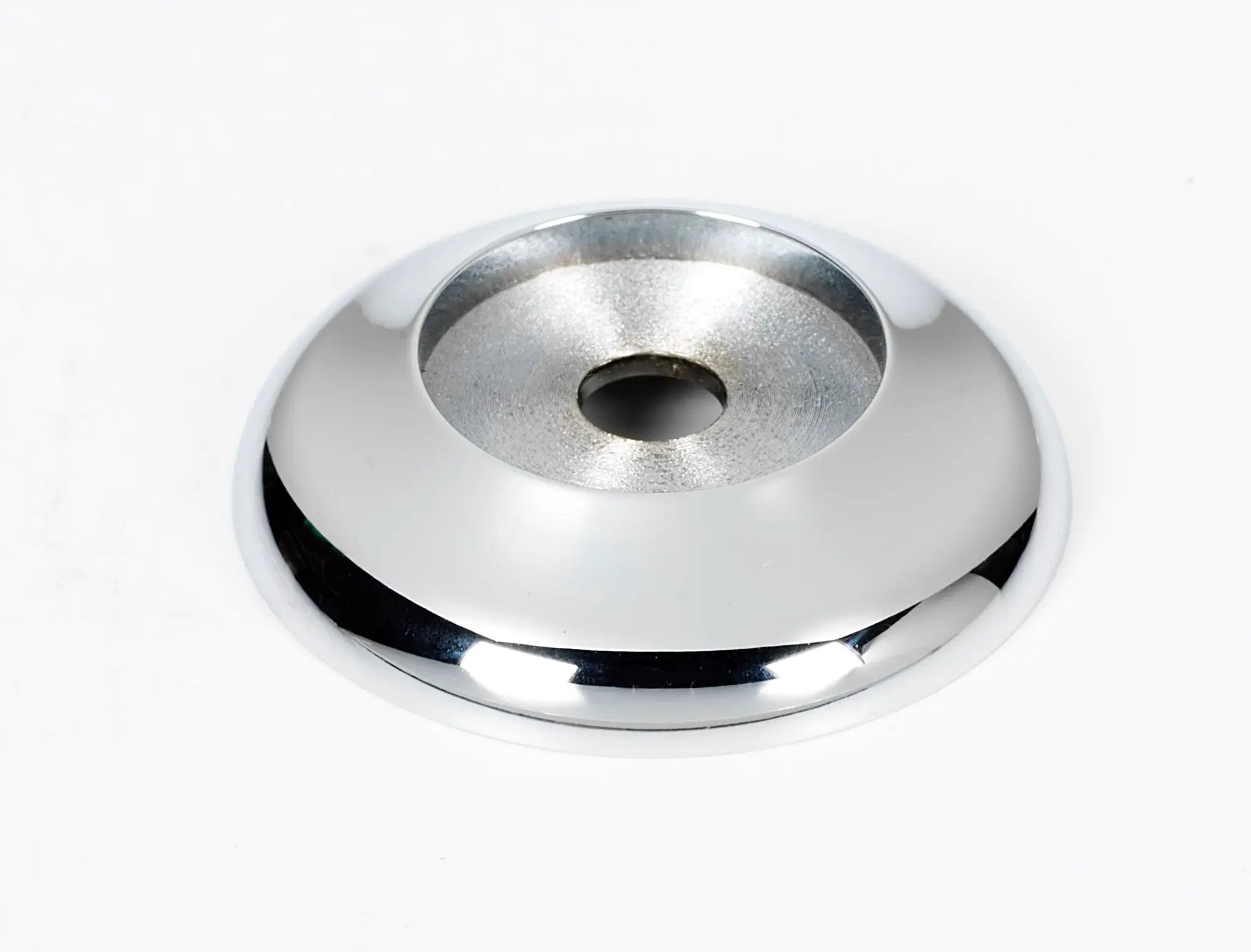 polished chrome rosette