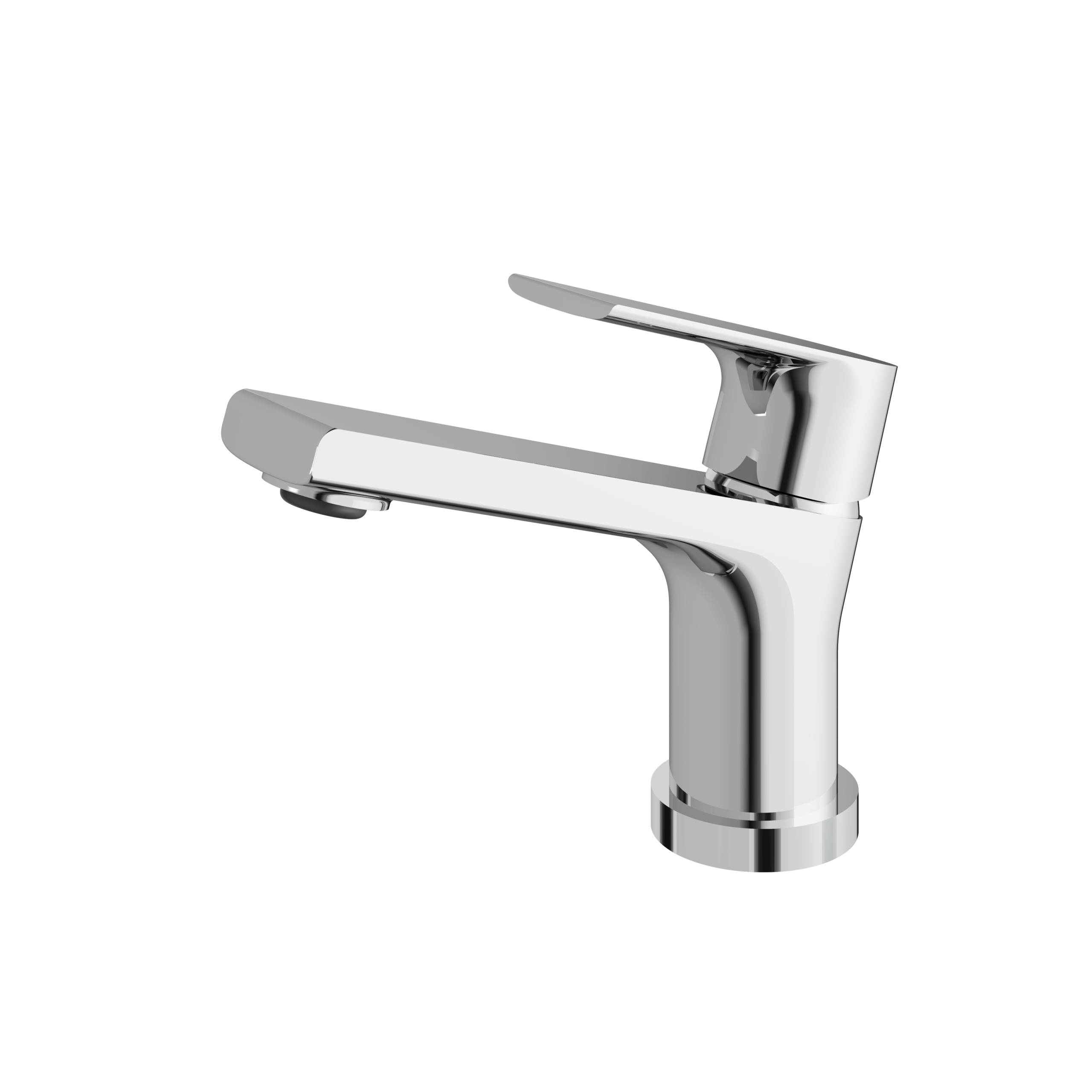 polished chrome bathroom faucet