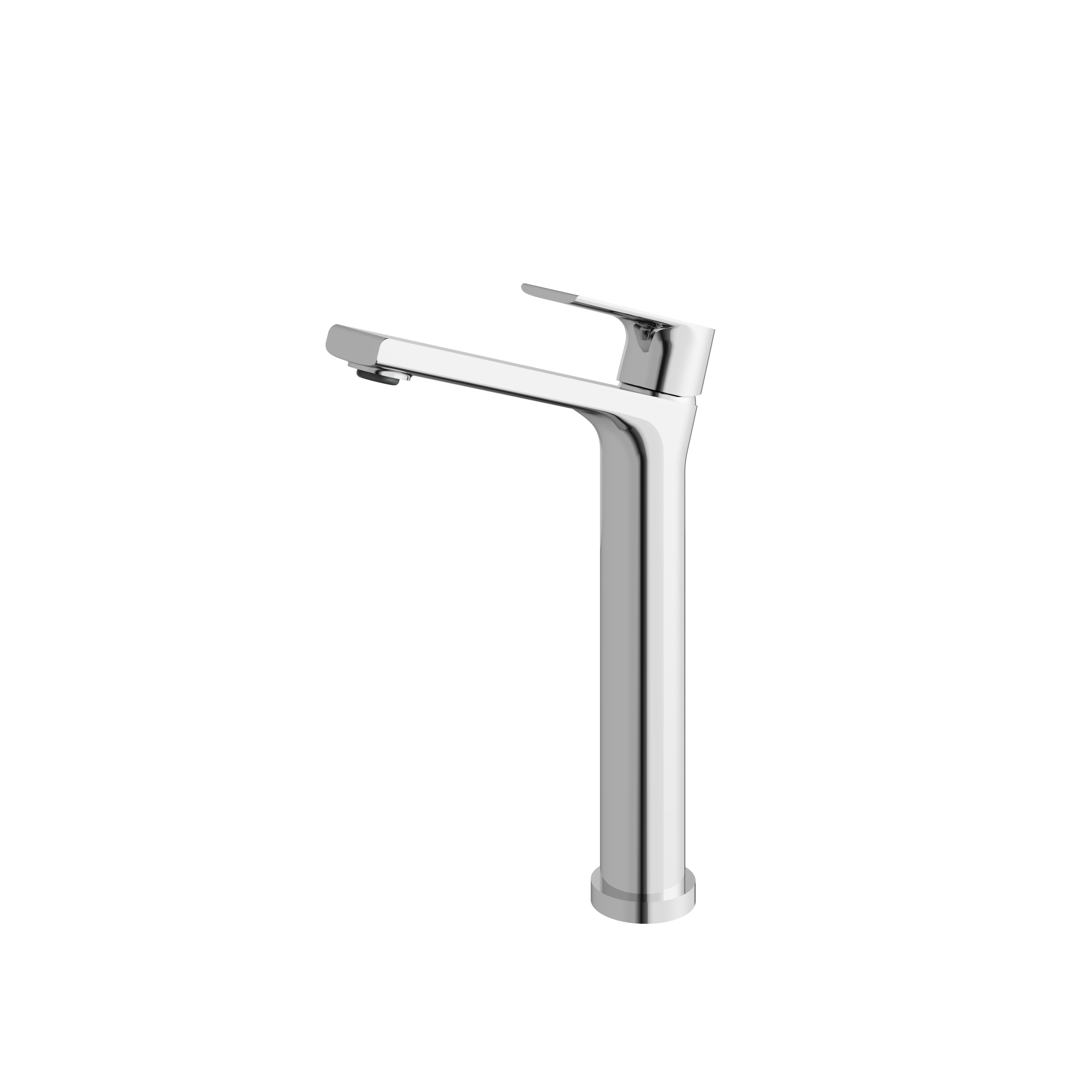 polished chrome bathroom faucet