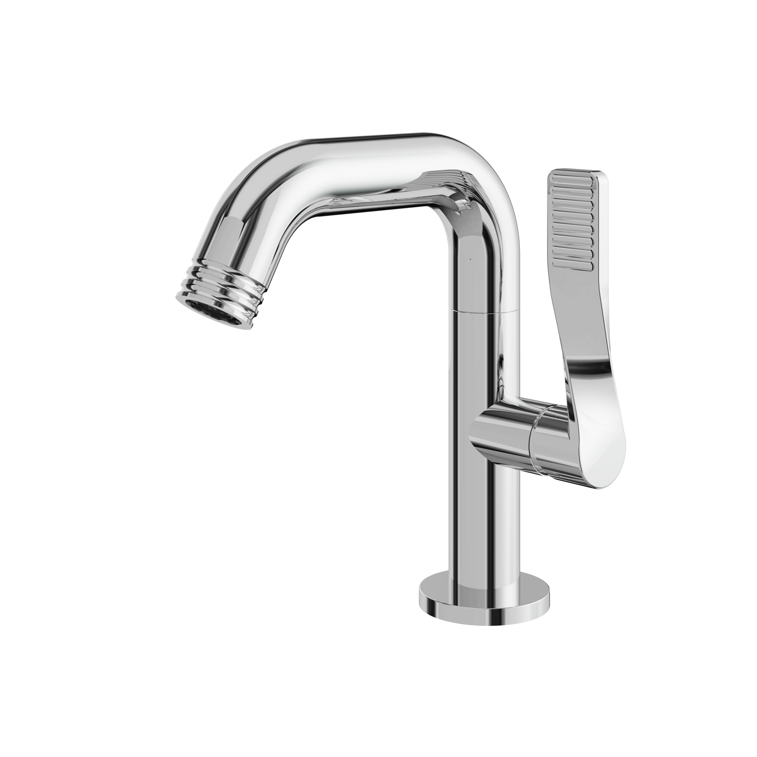polished chrome bathroom faucet