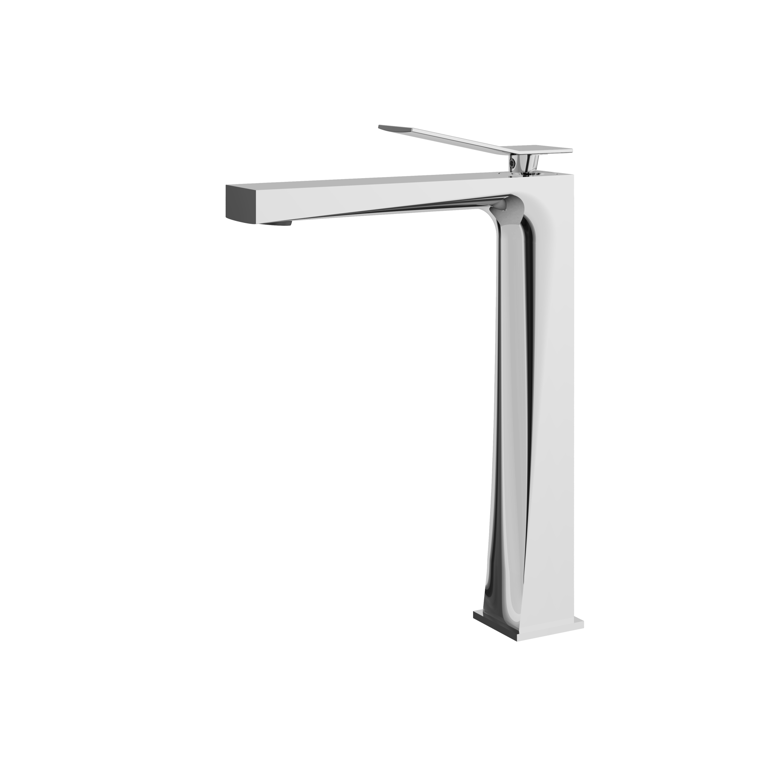 polished chrome bathroom faucet