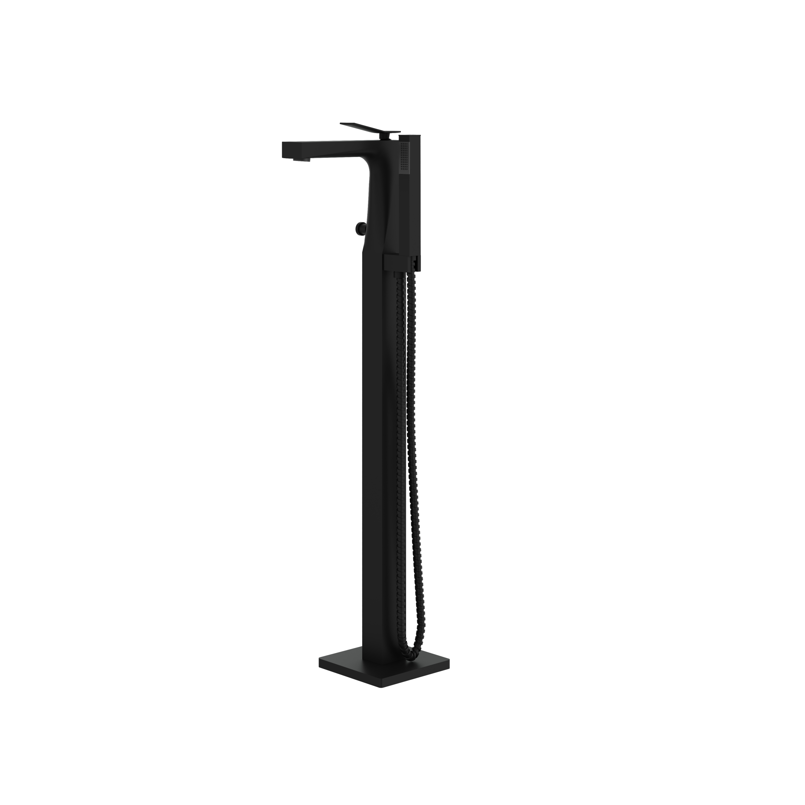 Aquabrass Chicane Floor Mount Tub Filler with Handshower by Aquabrass