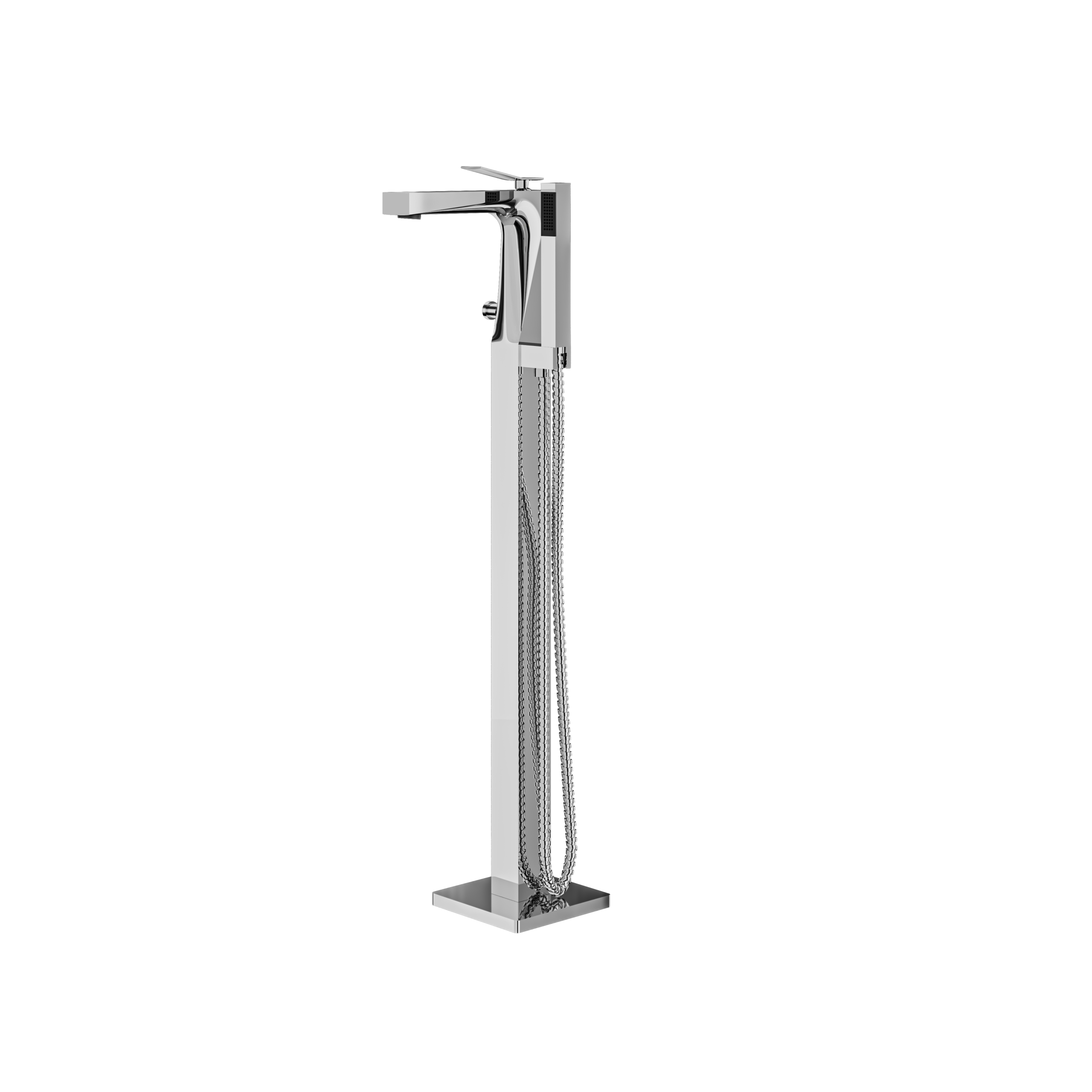 polished chrome tub filler