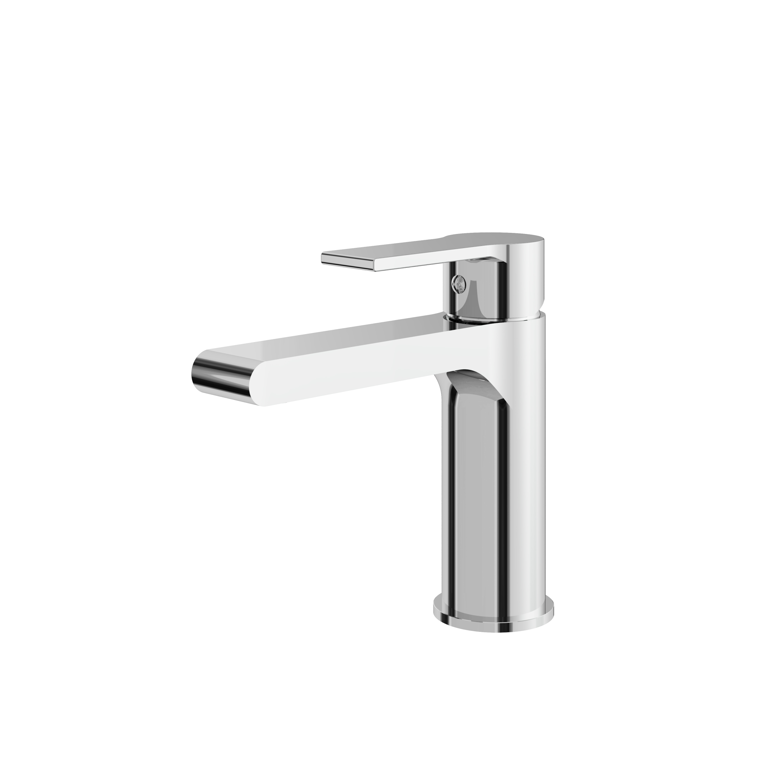 polished chrome bathroom faucet
