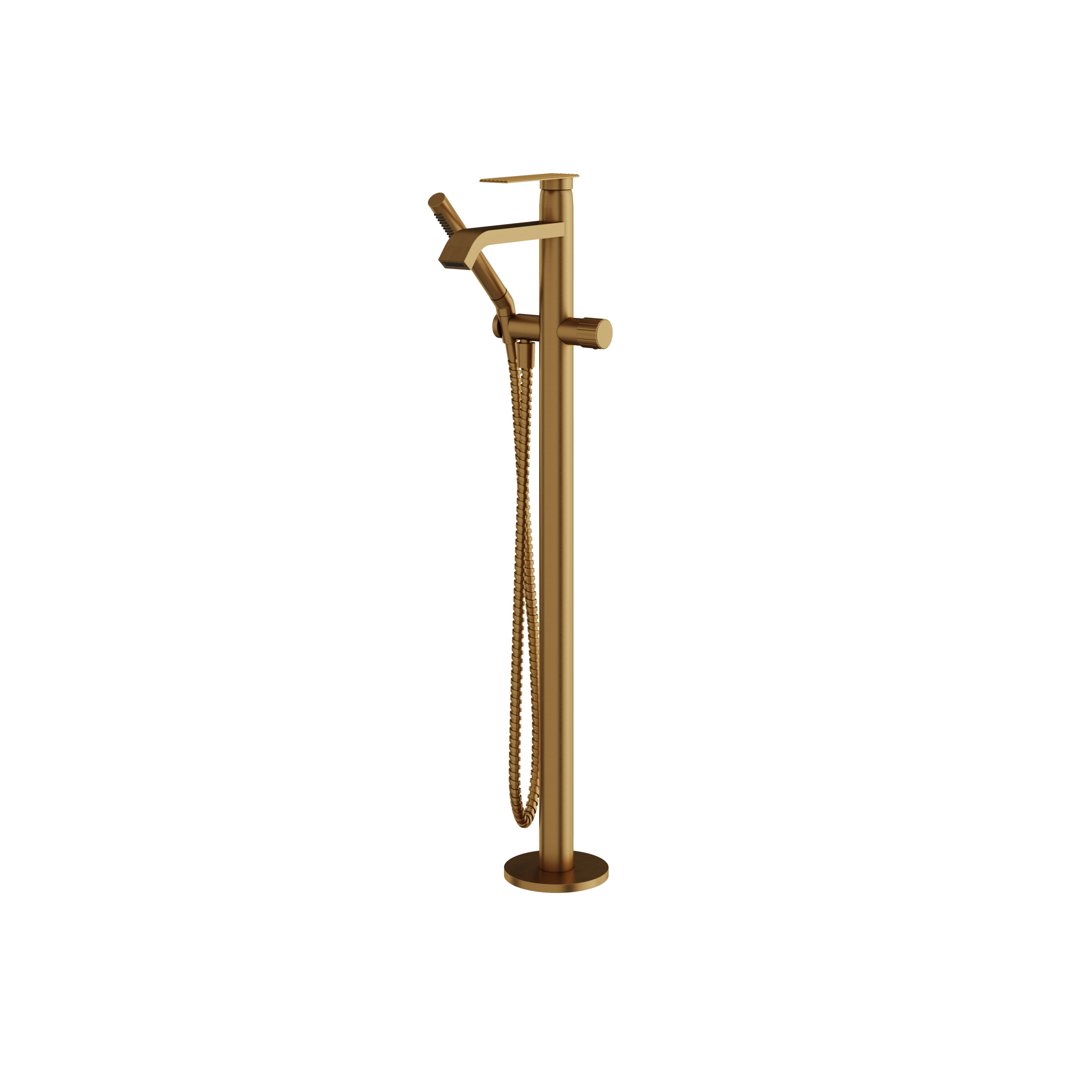Aquabrass Tosca Floormount Tub Filler with Hand Shower by Aquabrass