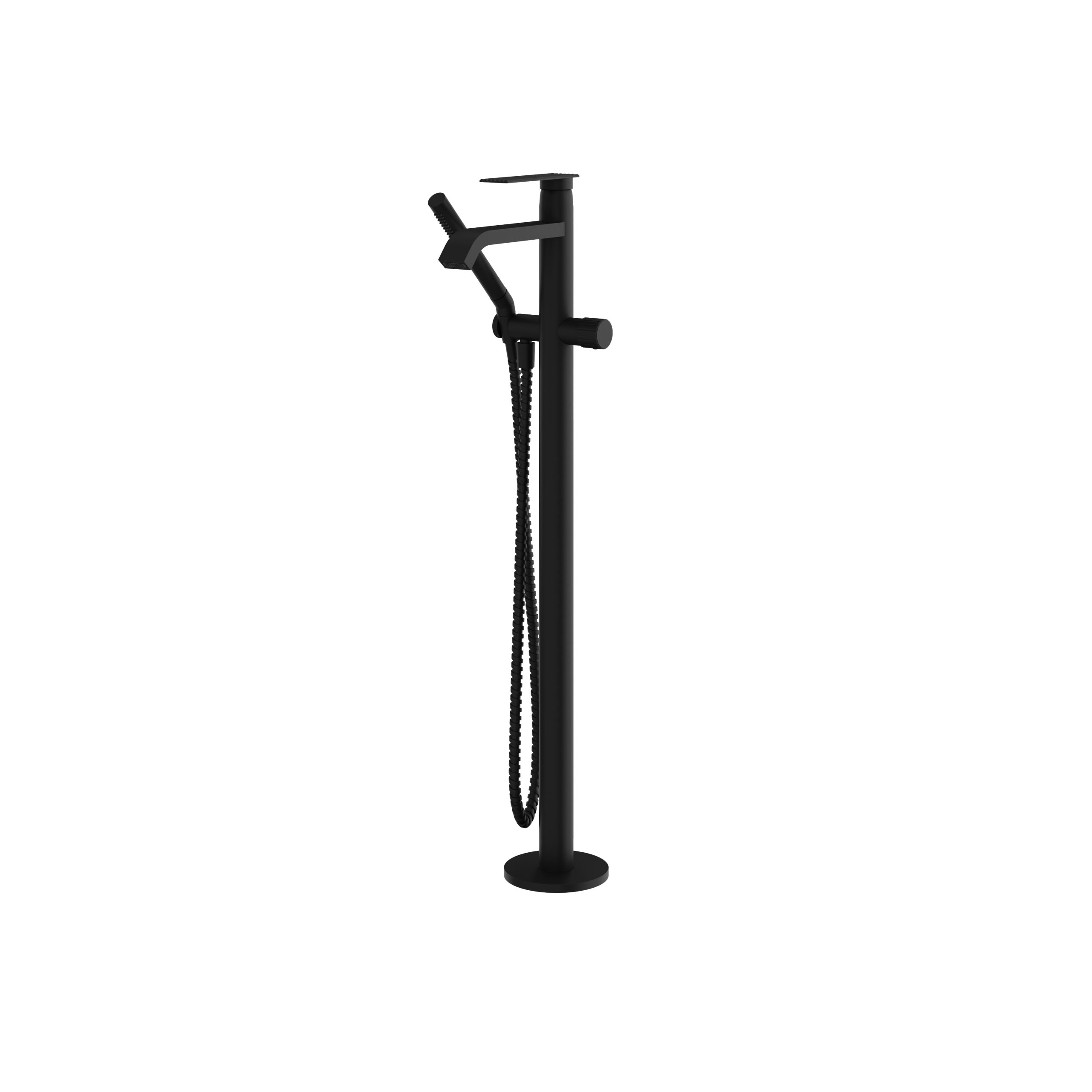 Aquabrass Tosca Floormount Tub Filler with Hand Shower by Aquabrass
