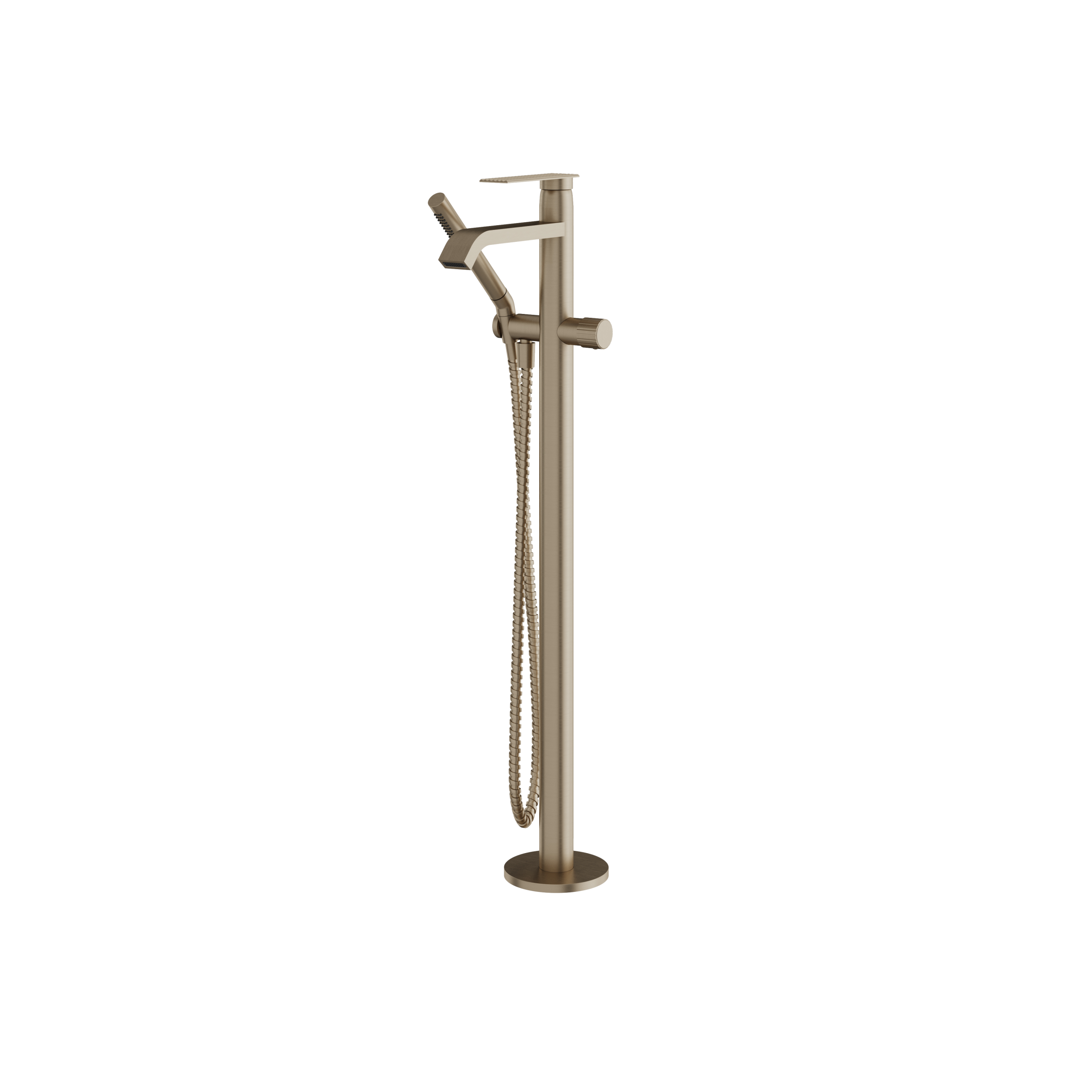 Aquabrass Tosca Floormount Tub Filler with Hand Shower by Aquabrass