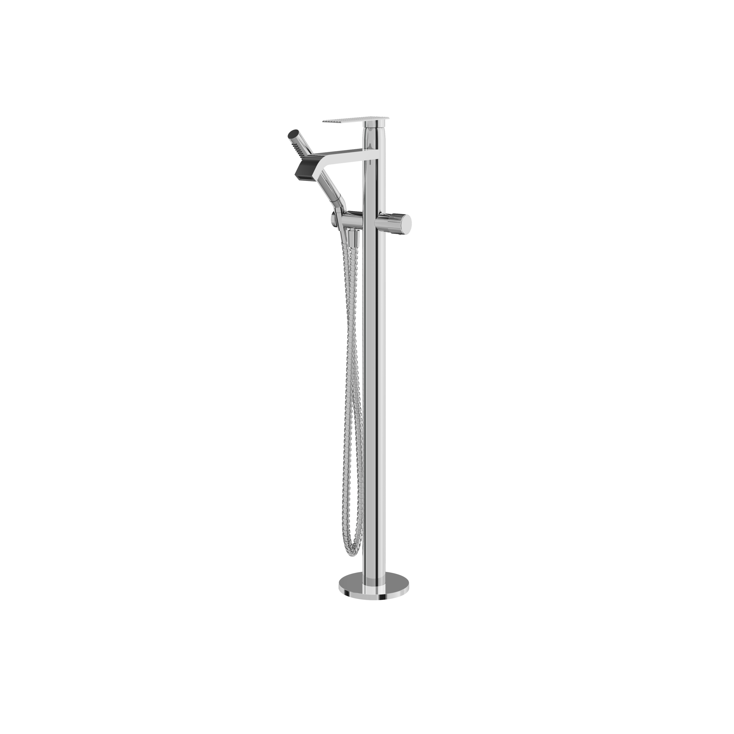 polished chrome tub filler
