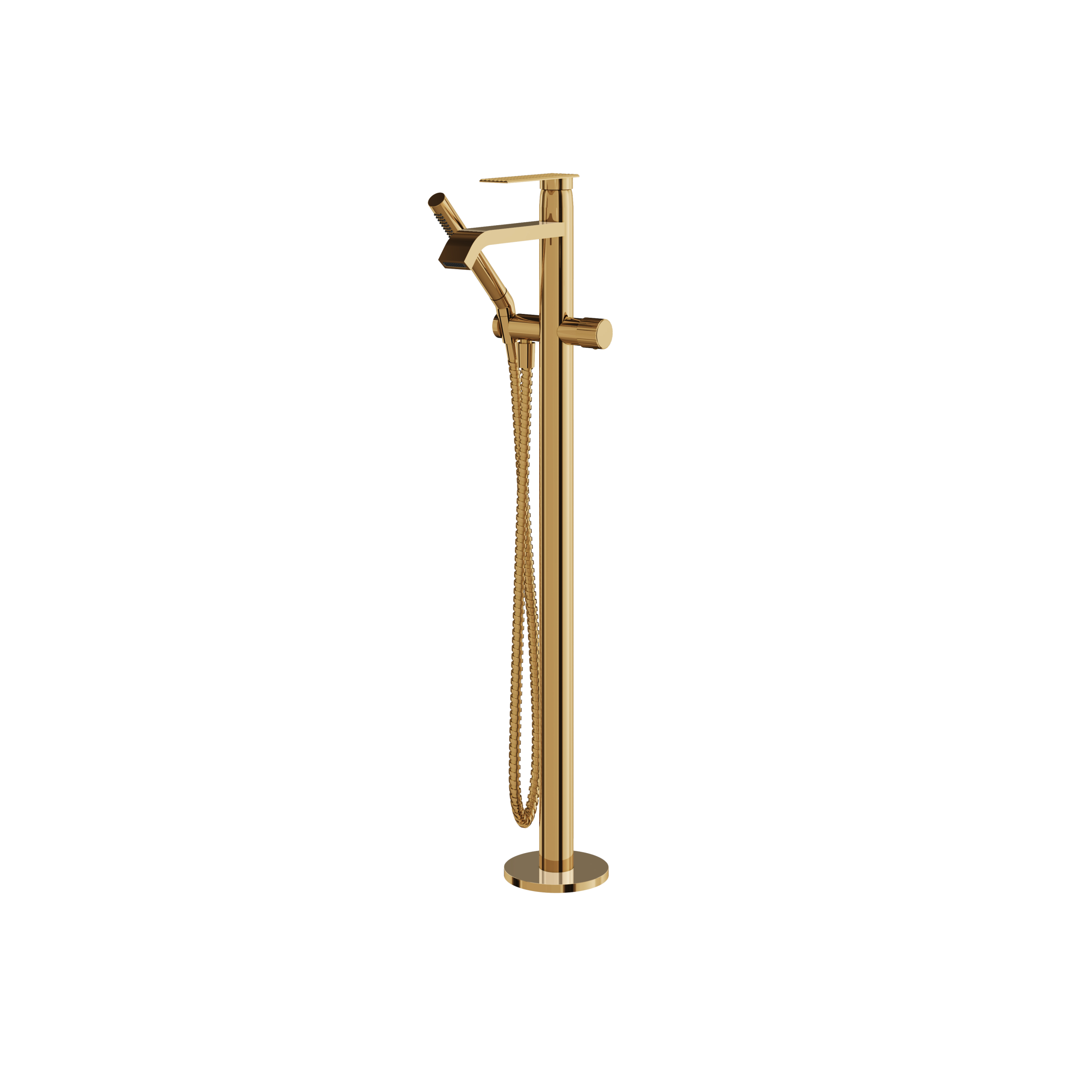 Aquabrass Tosca Floormount Tub Filler with Hand Shower by Aquabrass