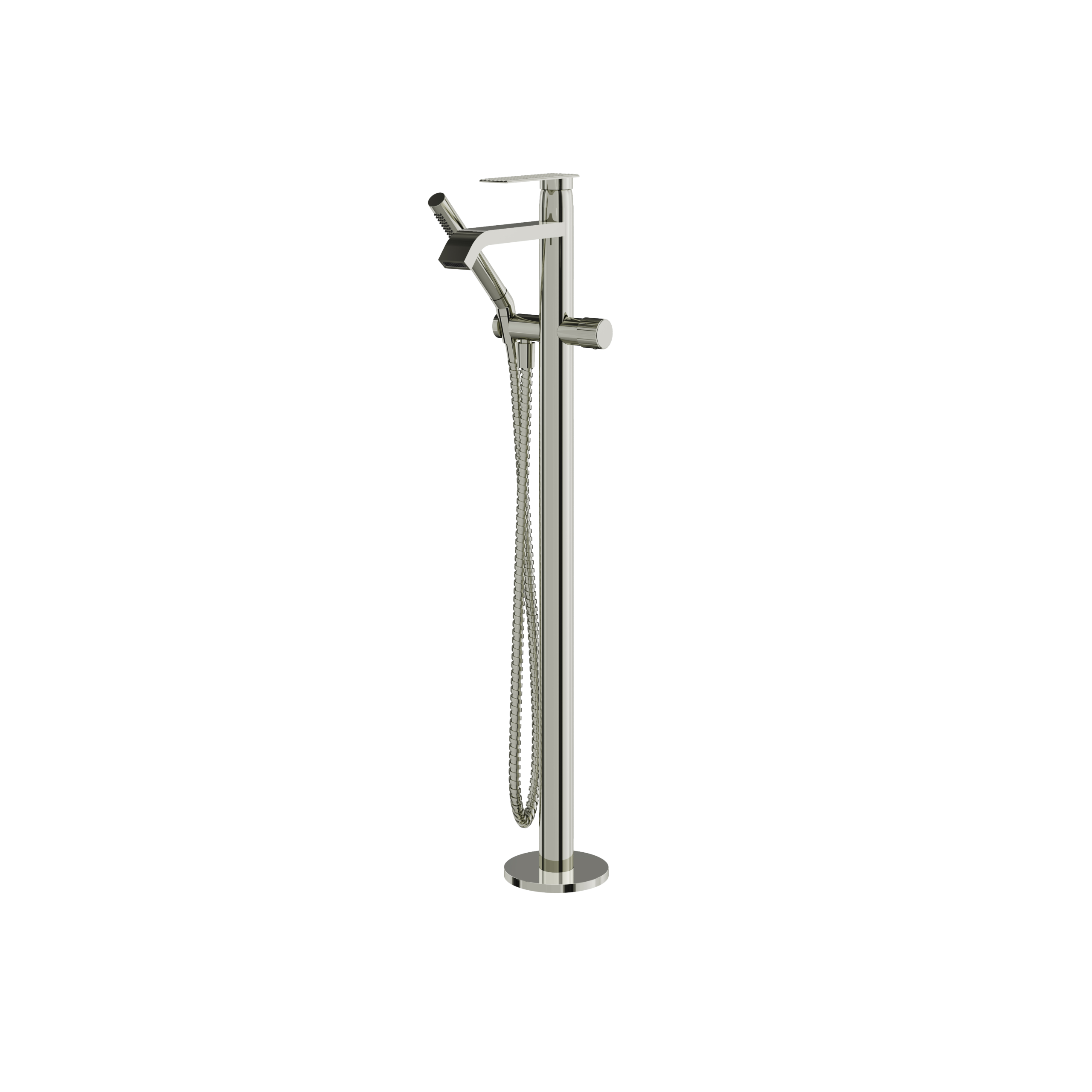 Aquabrass Tosca Floormount Tub Filler with Hand Shower by Aquabrass