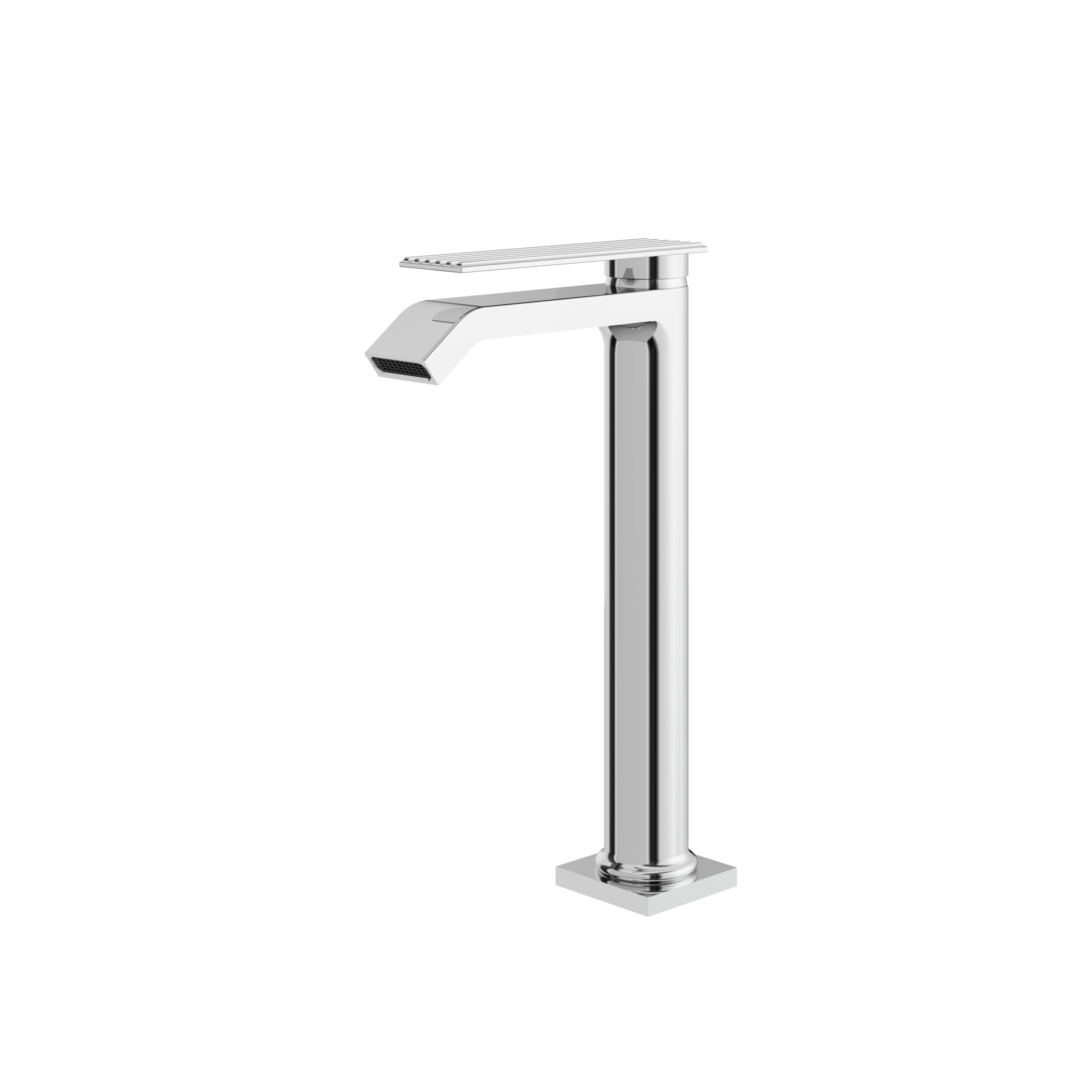 polished chrome bathroom faucet