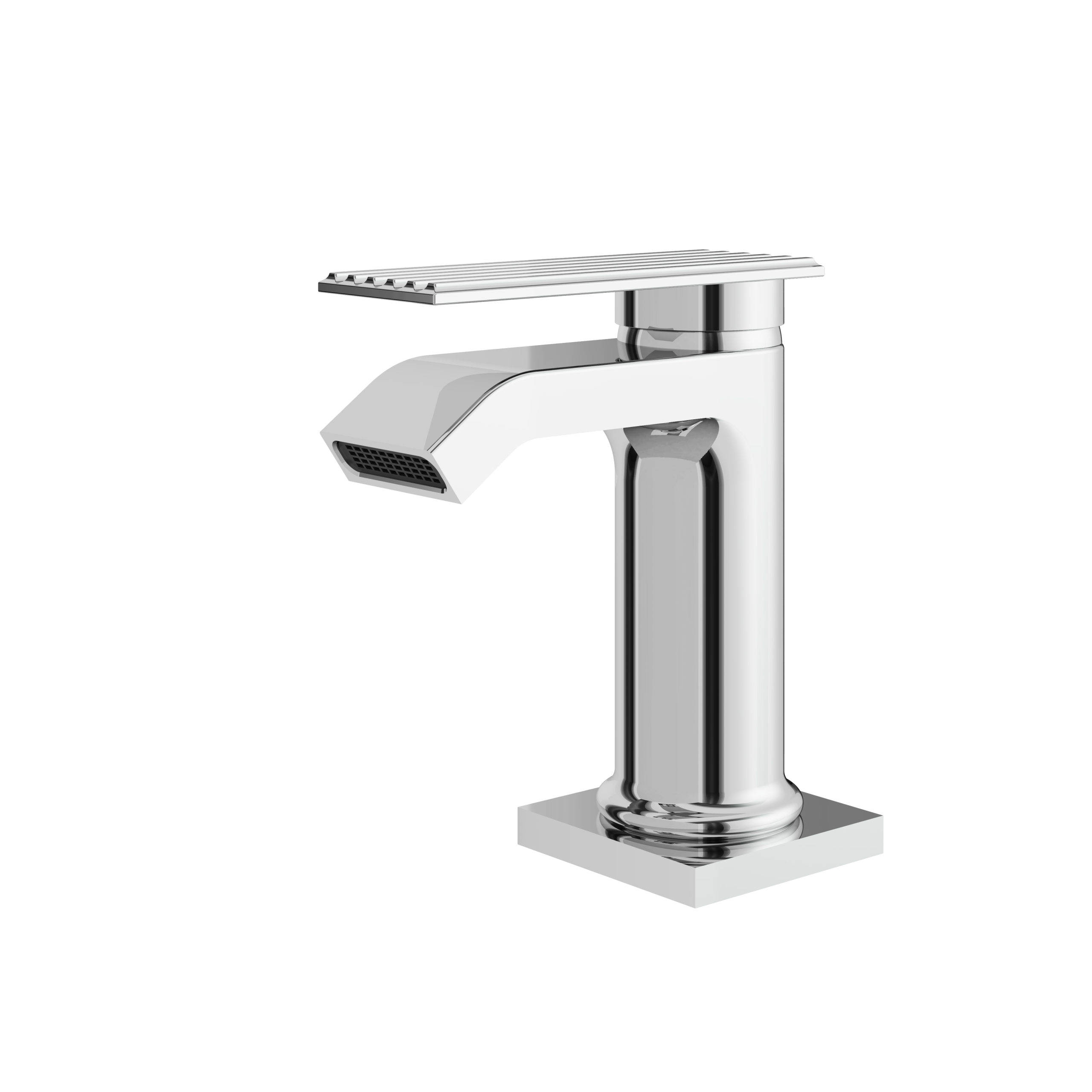 polished chrome bathroom faucet