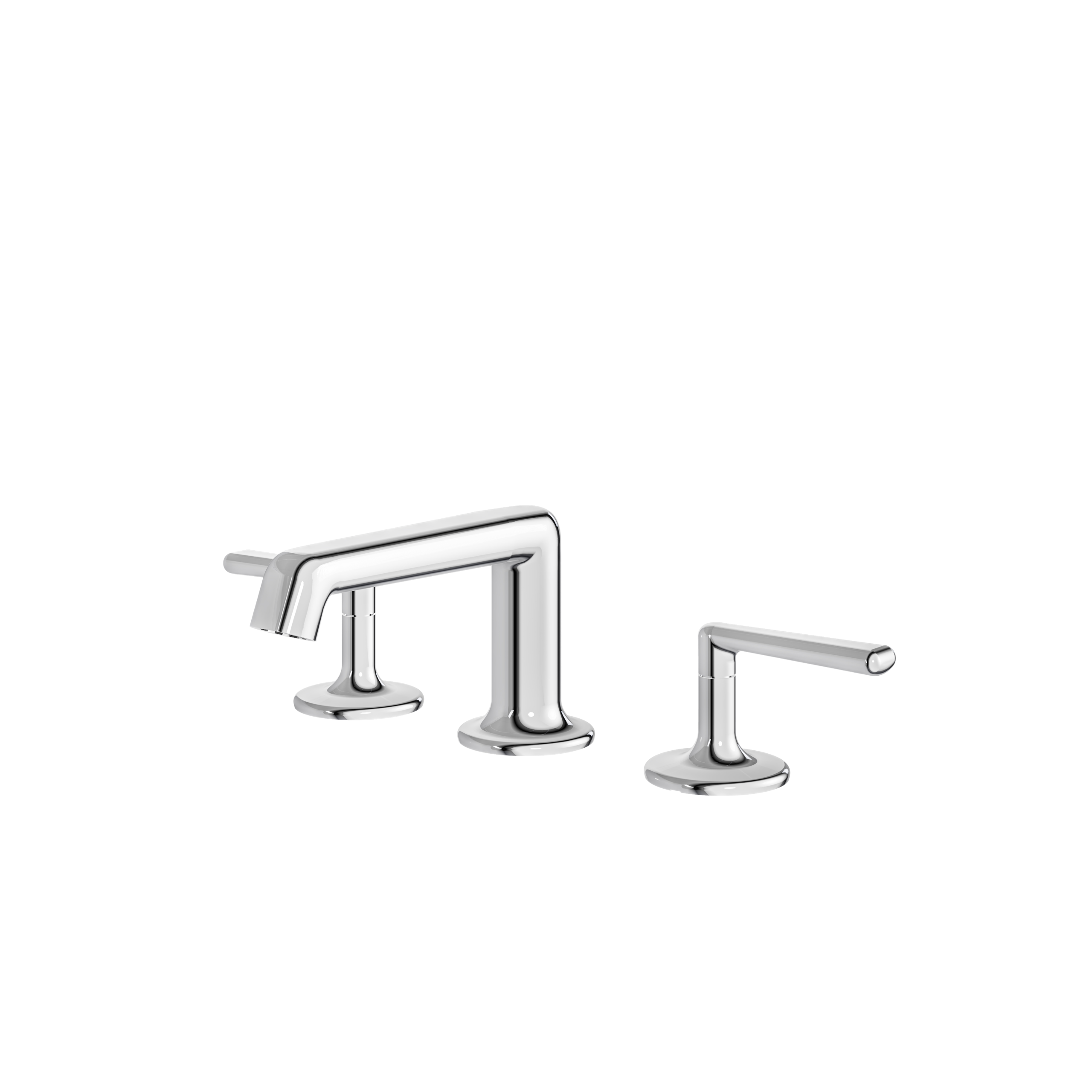 polished chrome bathroom faucet