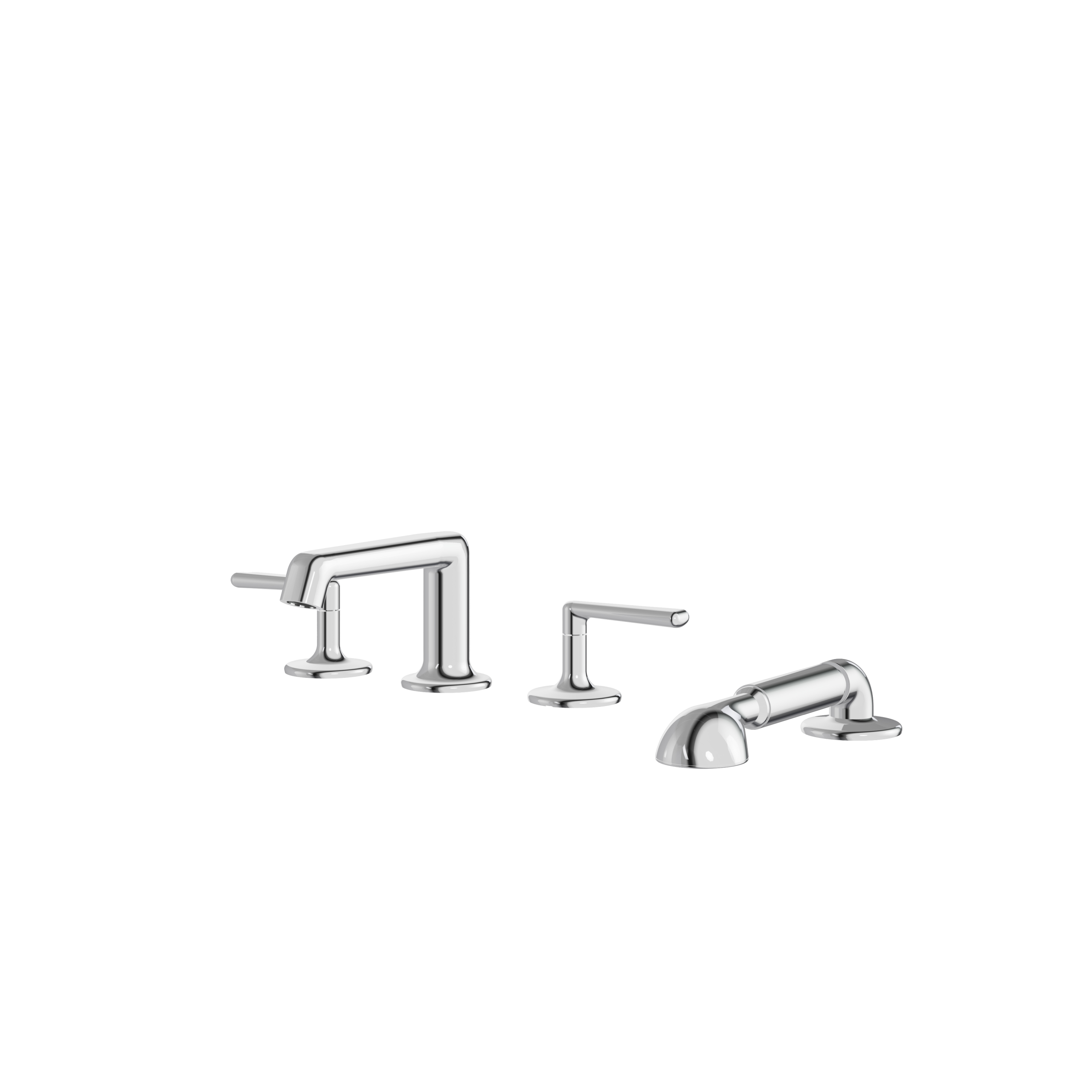 polished chrome tub filler