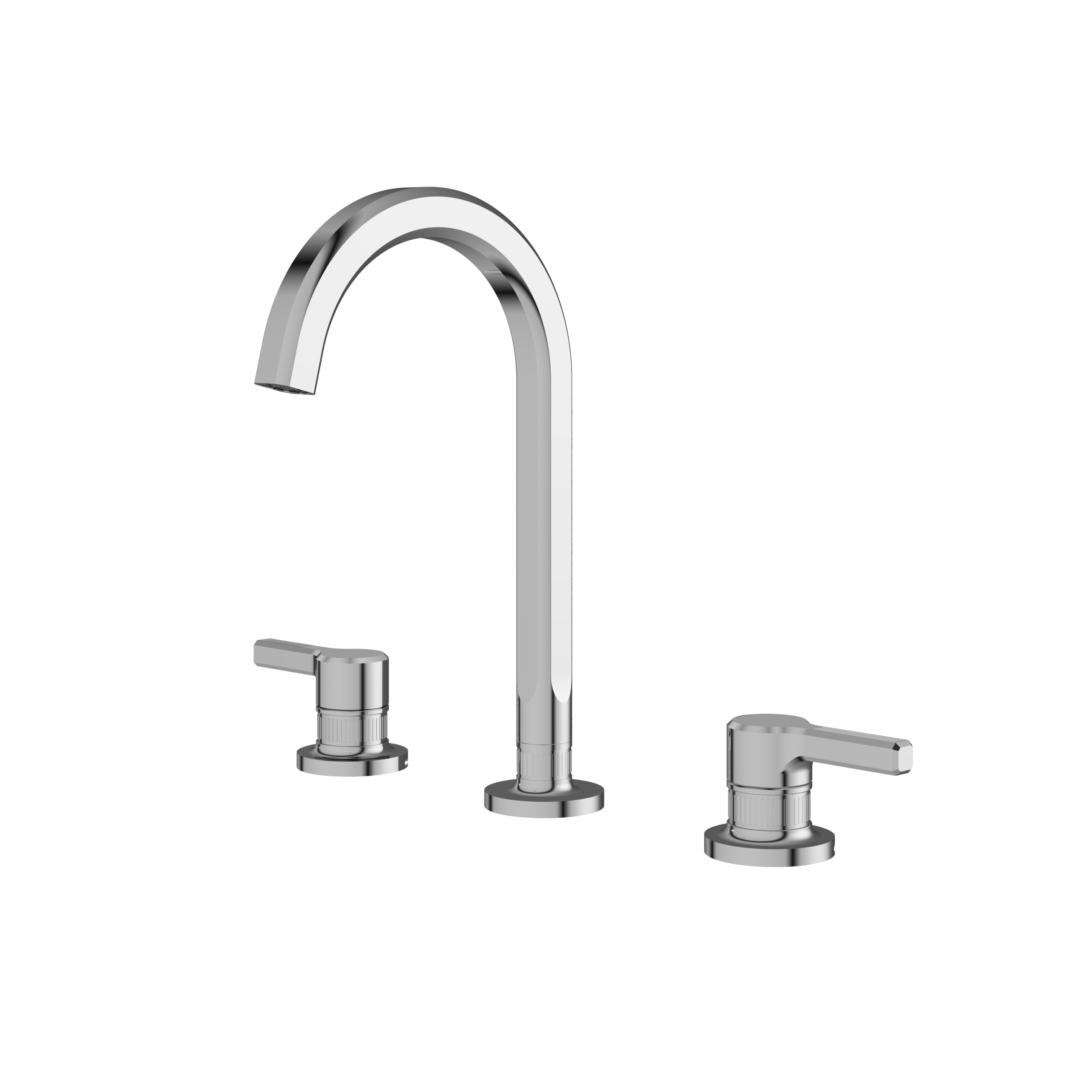 polished chrome bathroom faucet