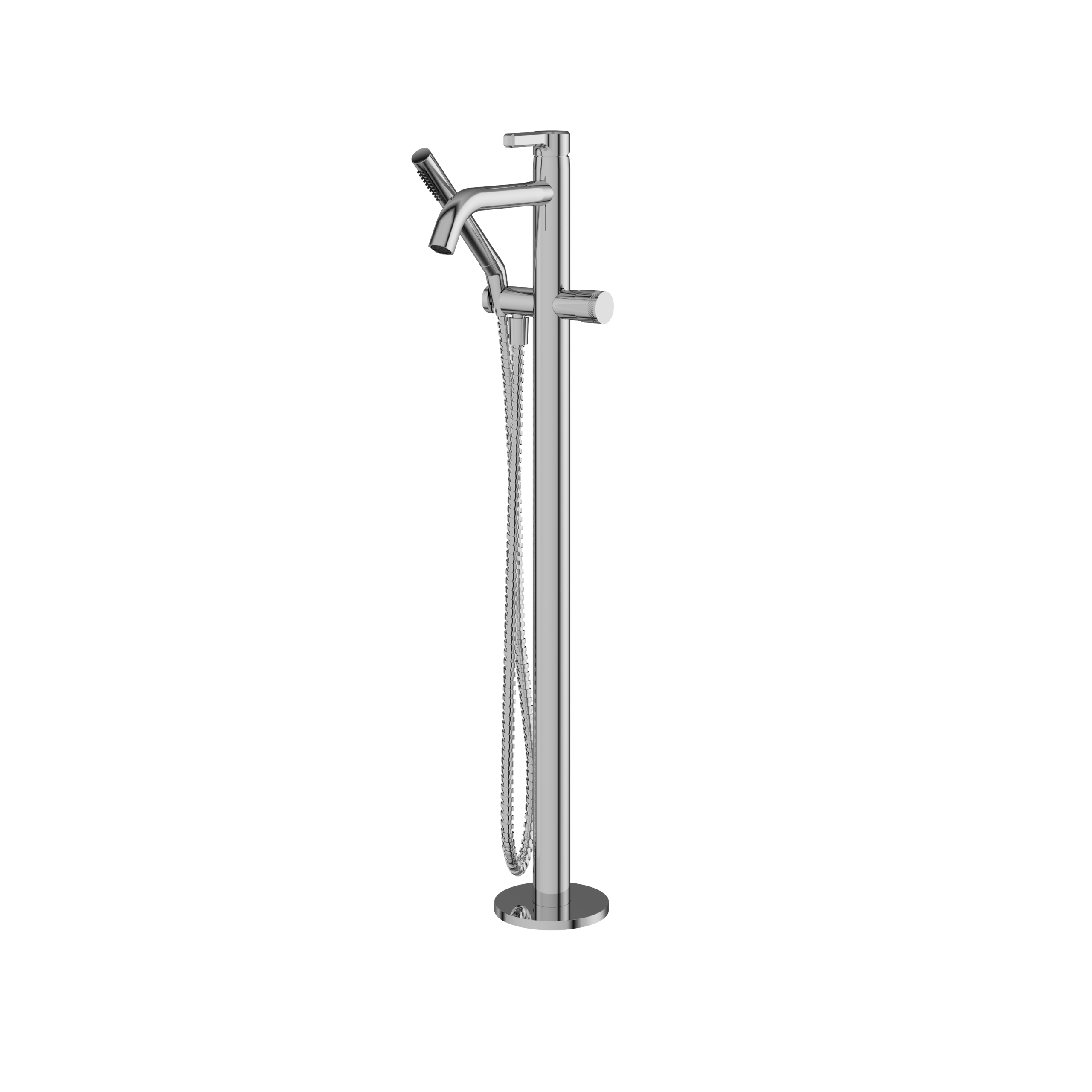 polished chrome tub filler