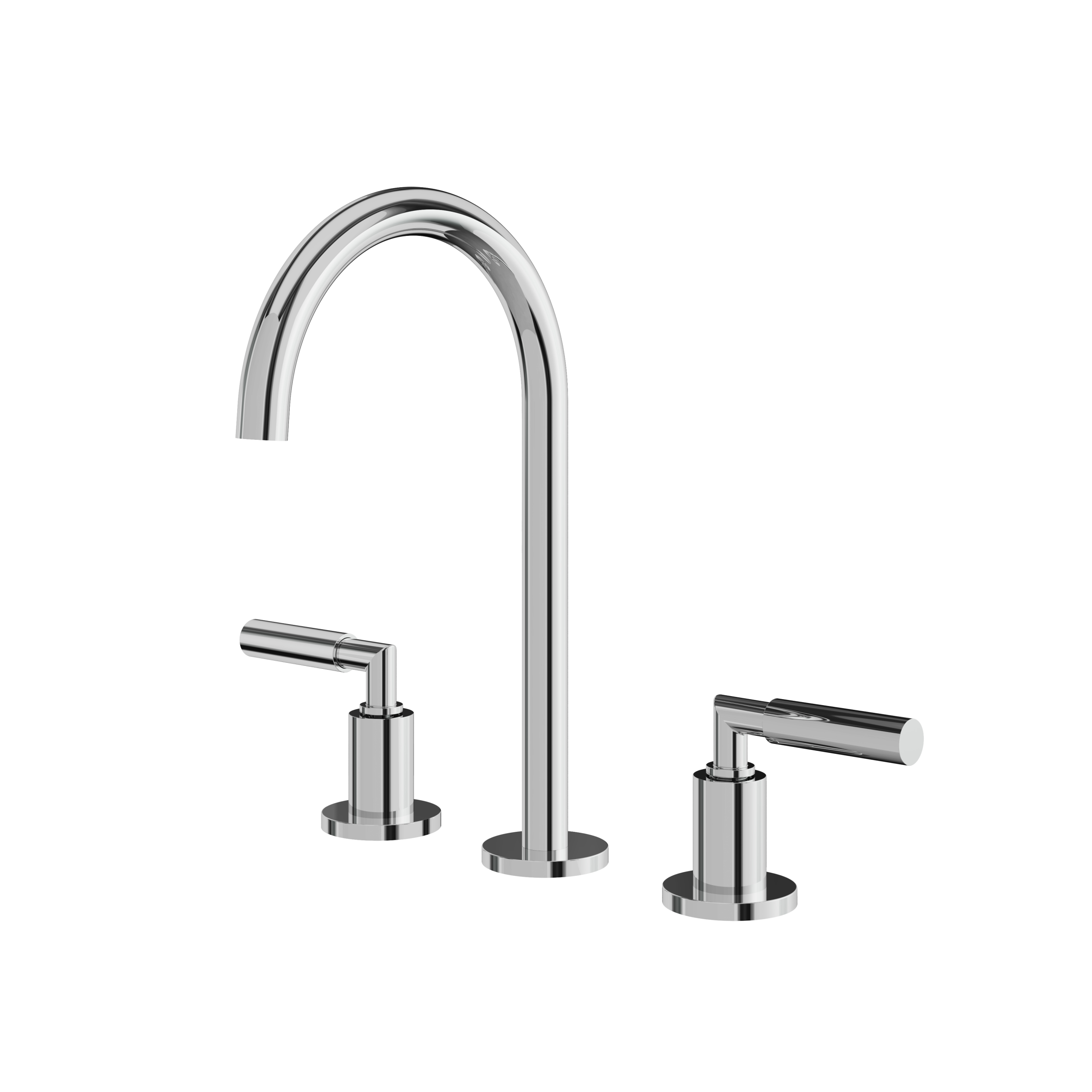 polished chrome bathroom faucet