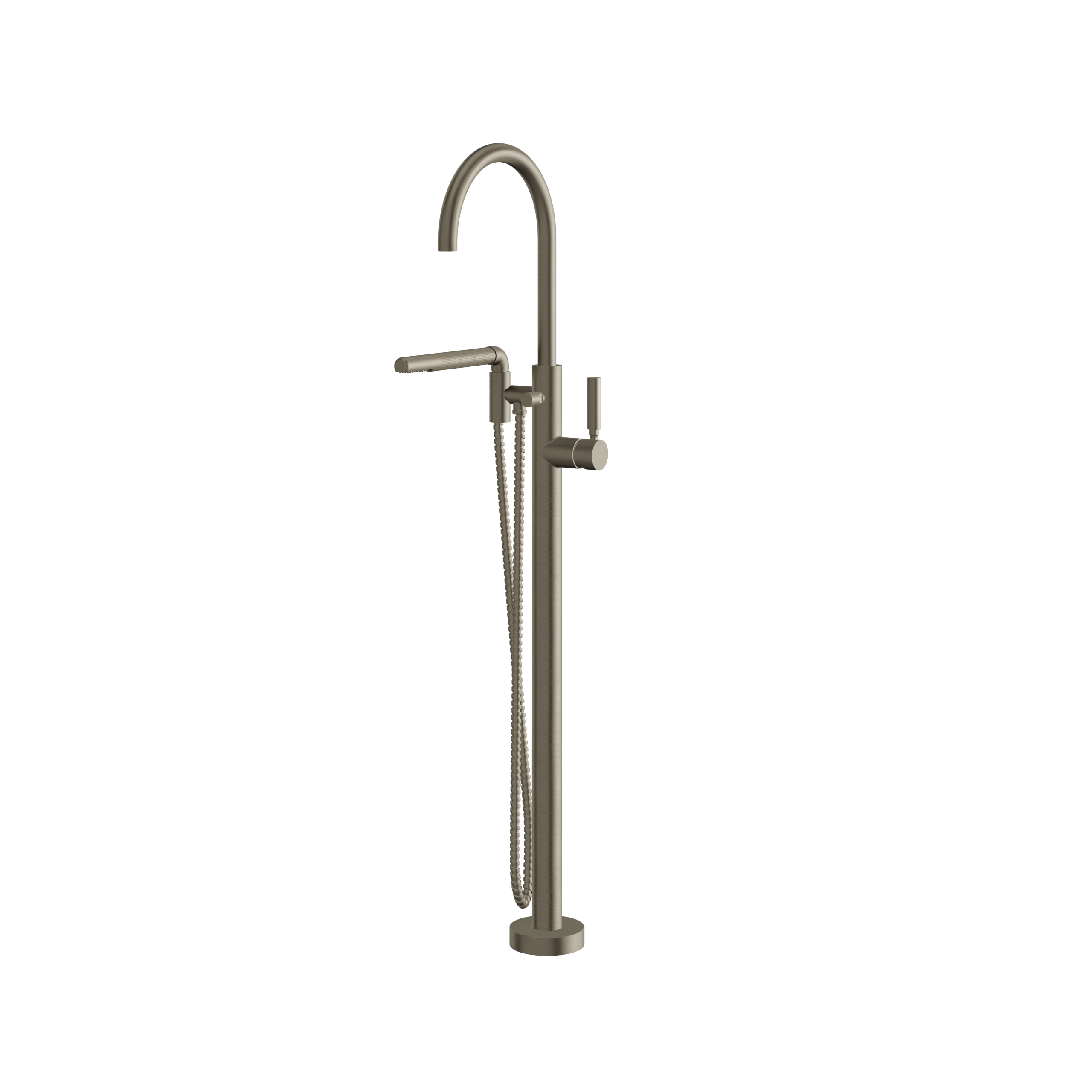 Aquabrass Aria Floormount Tub Filler with Hand Shower